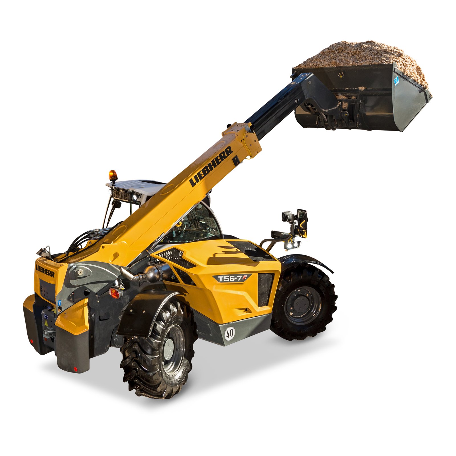 Liebherr T 55-7s mieten – Teleskoplader, Hubhöhe 7.032 mm, ab 229 € netto/Tag
