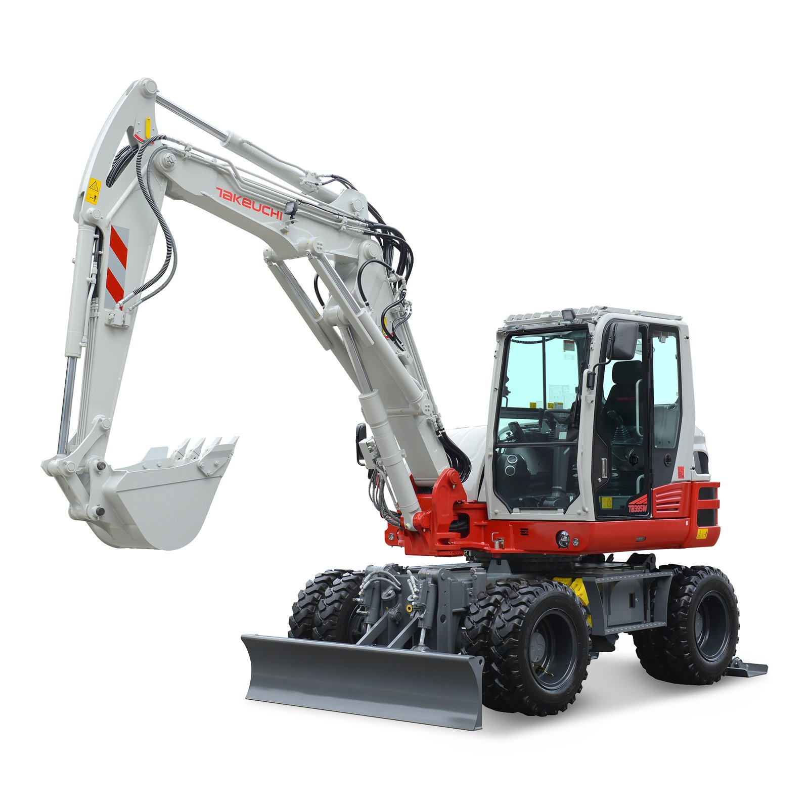 Takeuchi TB 395 W mieten – Mobilbagger, 10,2 t Einsatzgewicht, 85,5 kW / 115,6 PS