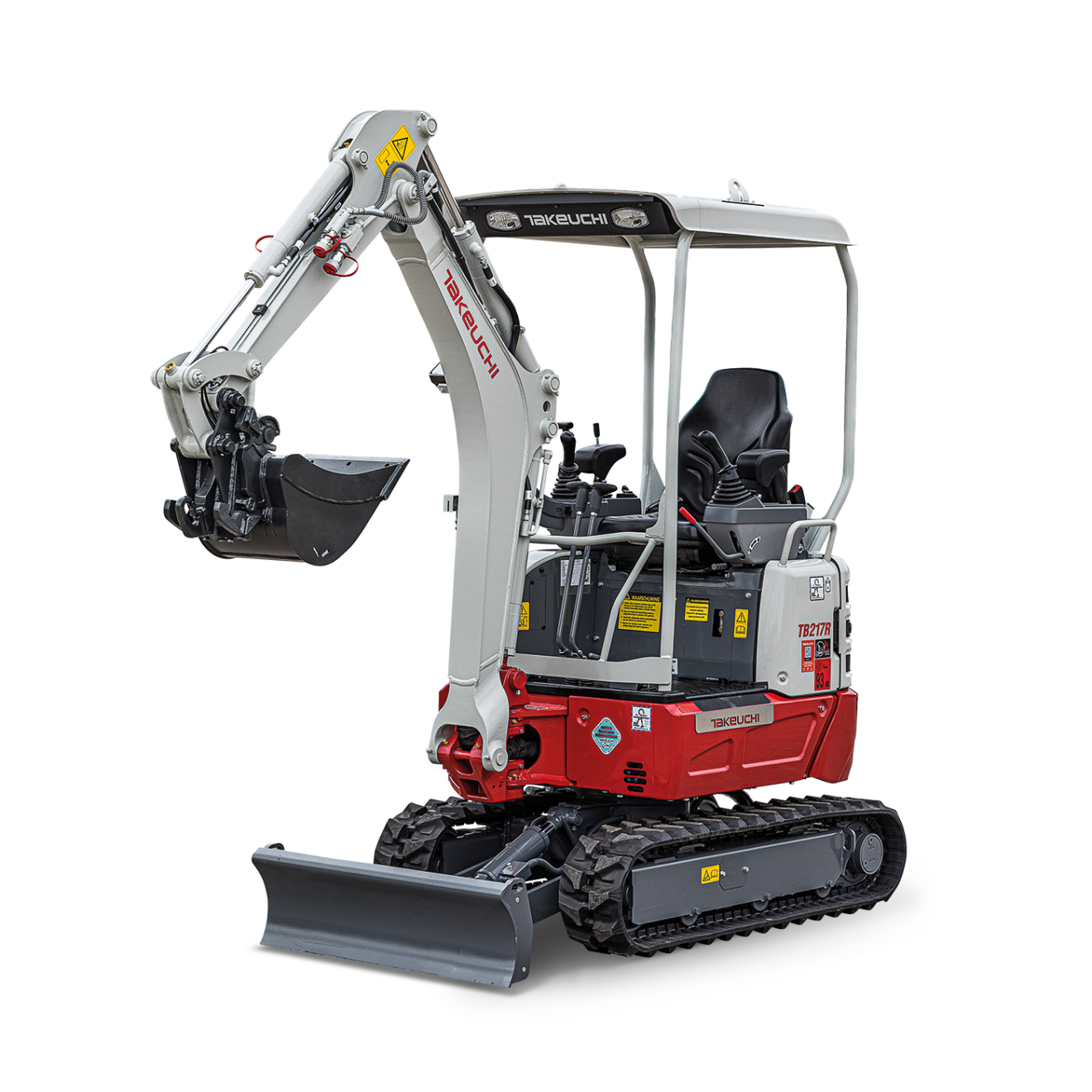 Takeuchi TB 217 R mieten – Mini-Raupenbagger, ab 1.680 kg Einsatzgewicht