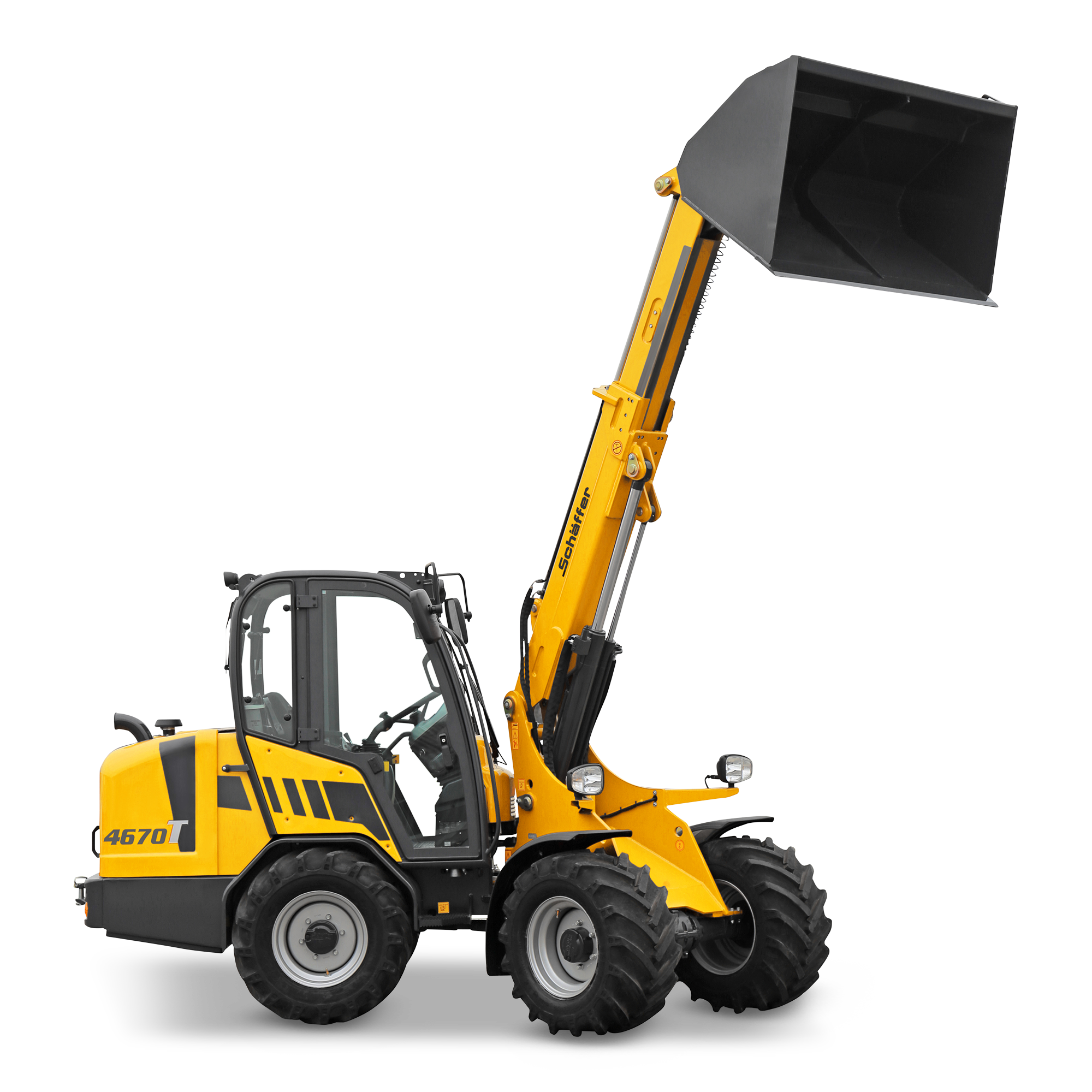Schäffer 4670 T mieten – Teleradlader, Hubhöhe 4.300 mm, ab 125 € netto/Tag