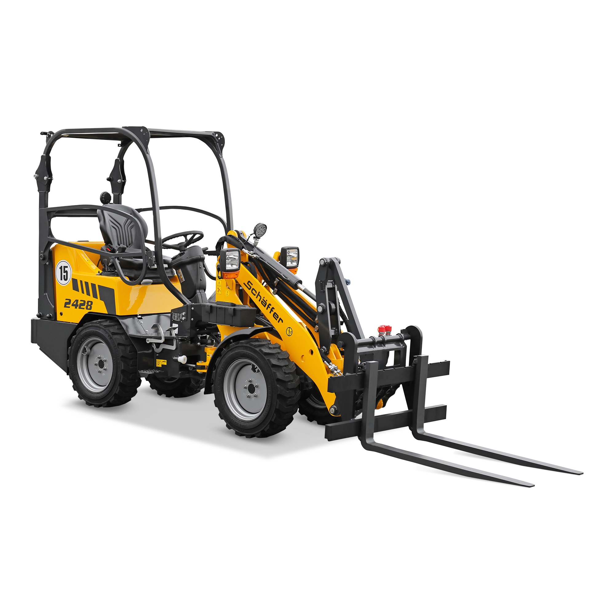 Schäffer 2428-2 mieten – Kompaktlader, 0,32 m³ Schaufelinhalt, ab 119 € netto/Tag