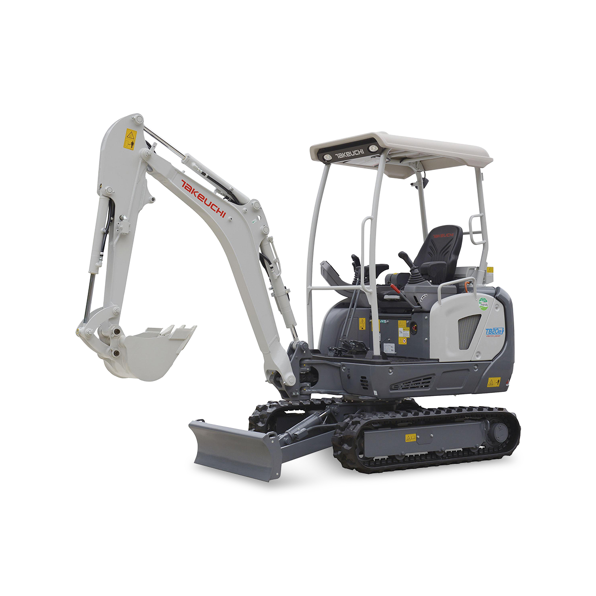 Takeuchi TB 20e S mieten – Elektrobagger, 2 t Einsatzgewicht, Grabtiefe ca. 2.390 mm