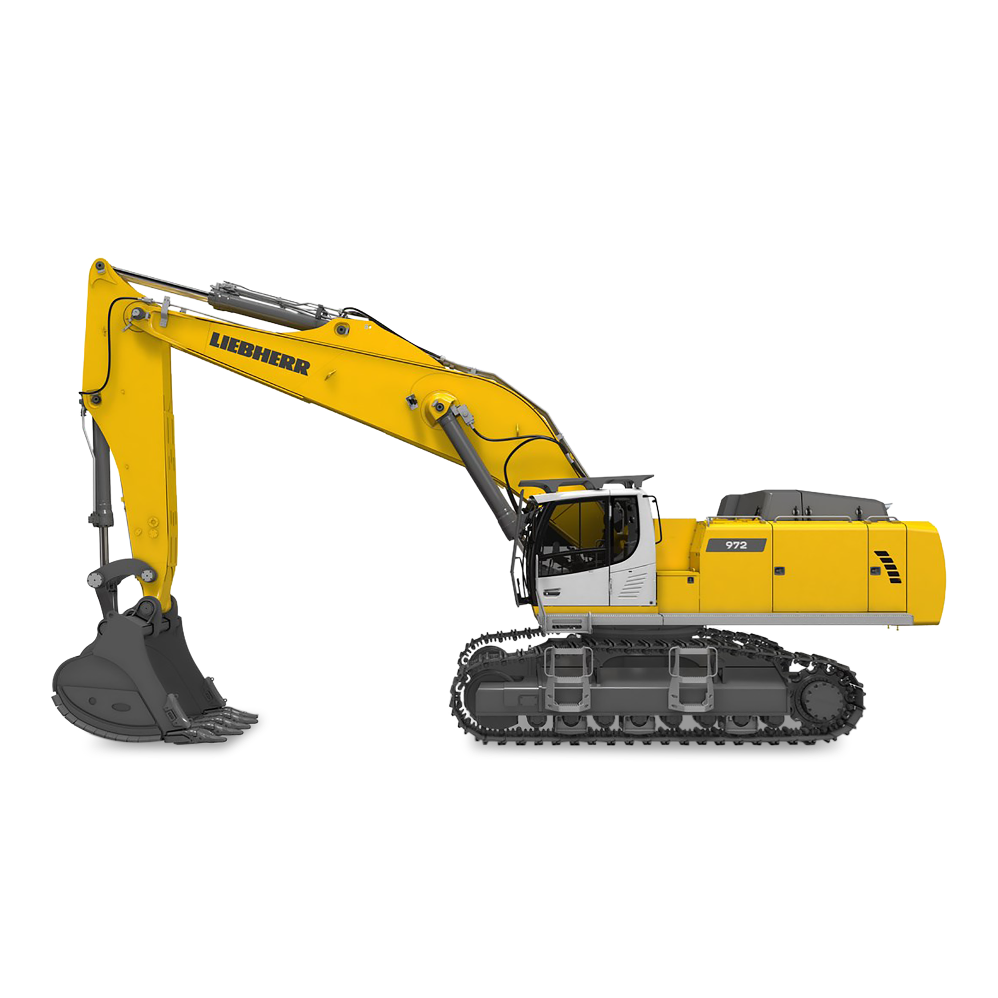 Liebherr R 972 Litronic mieten – Raupenbagger, 68.450 - 77.550 kg Einsatzgewicht