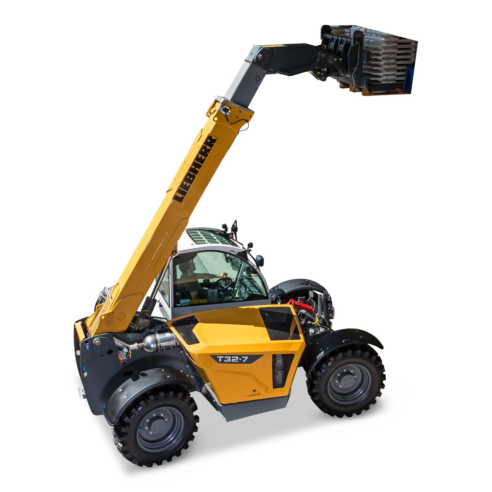 Liebherr T 32-7 mieten – Teleskoplader, Hubhöhe 6.925 mm, Tragkraft 3.200 kg
