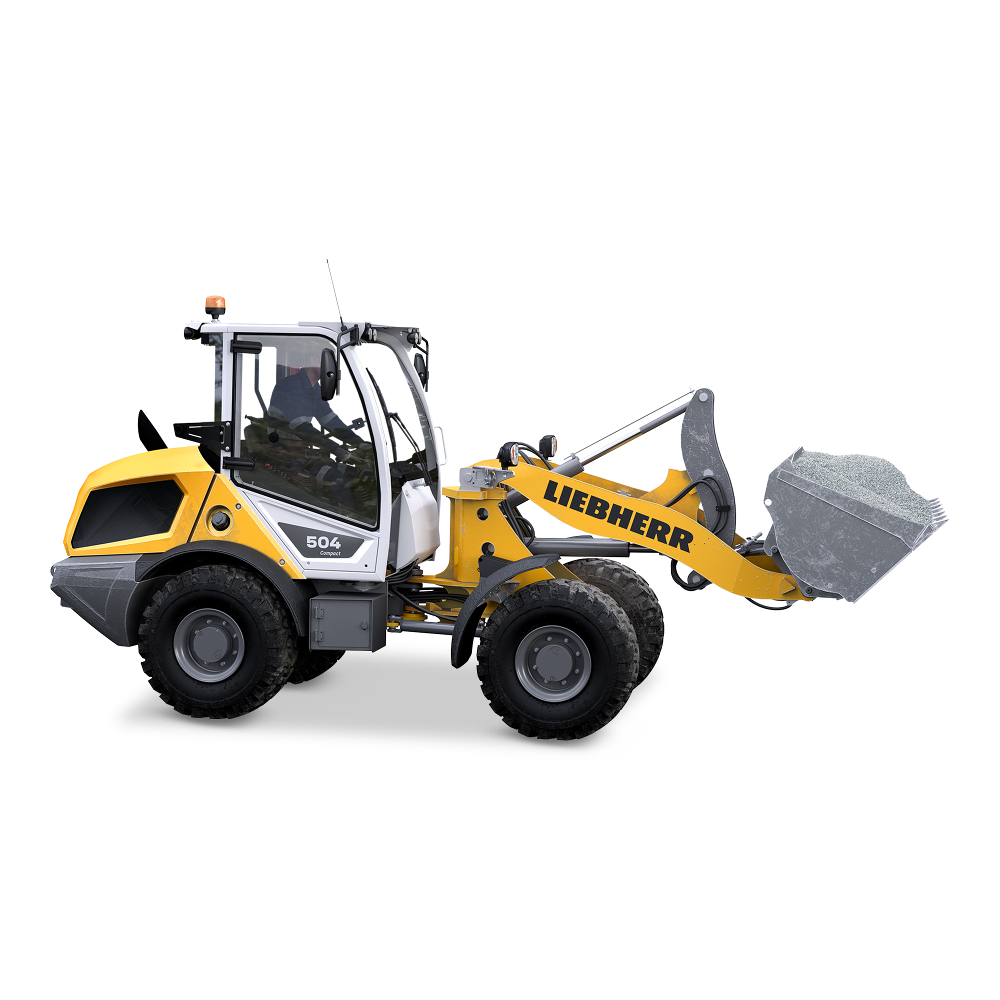 Liebherr L 504 Compact mieten – Radlader, 0,7 m³ Schaufelinhalt