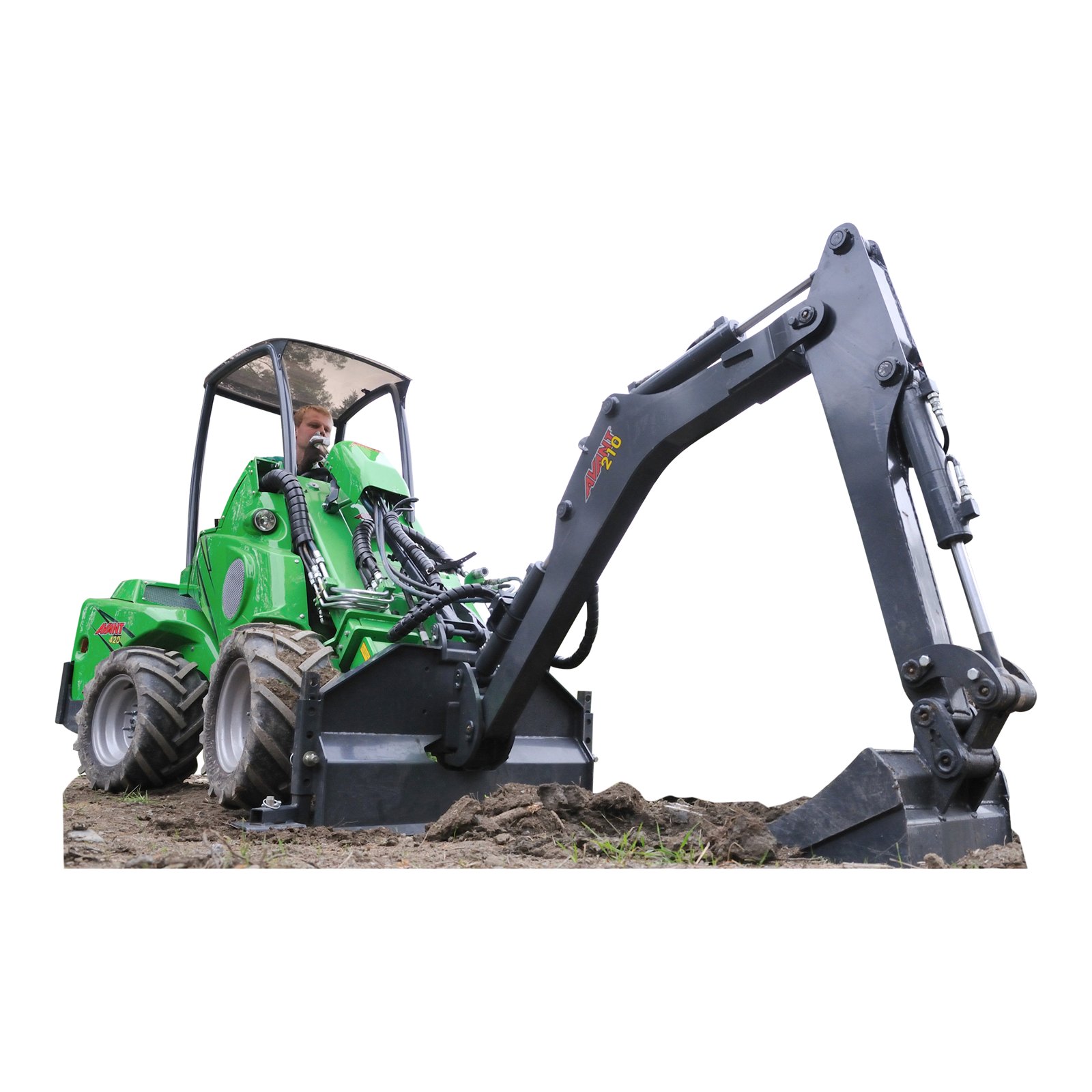Avant Anbaubagger mieten – Grabtiefe 1.700 - 2.600 mm