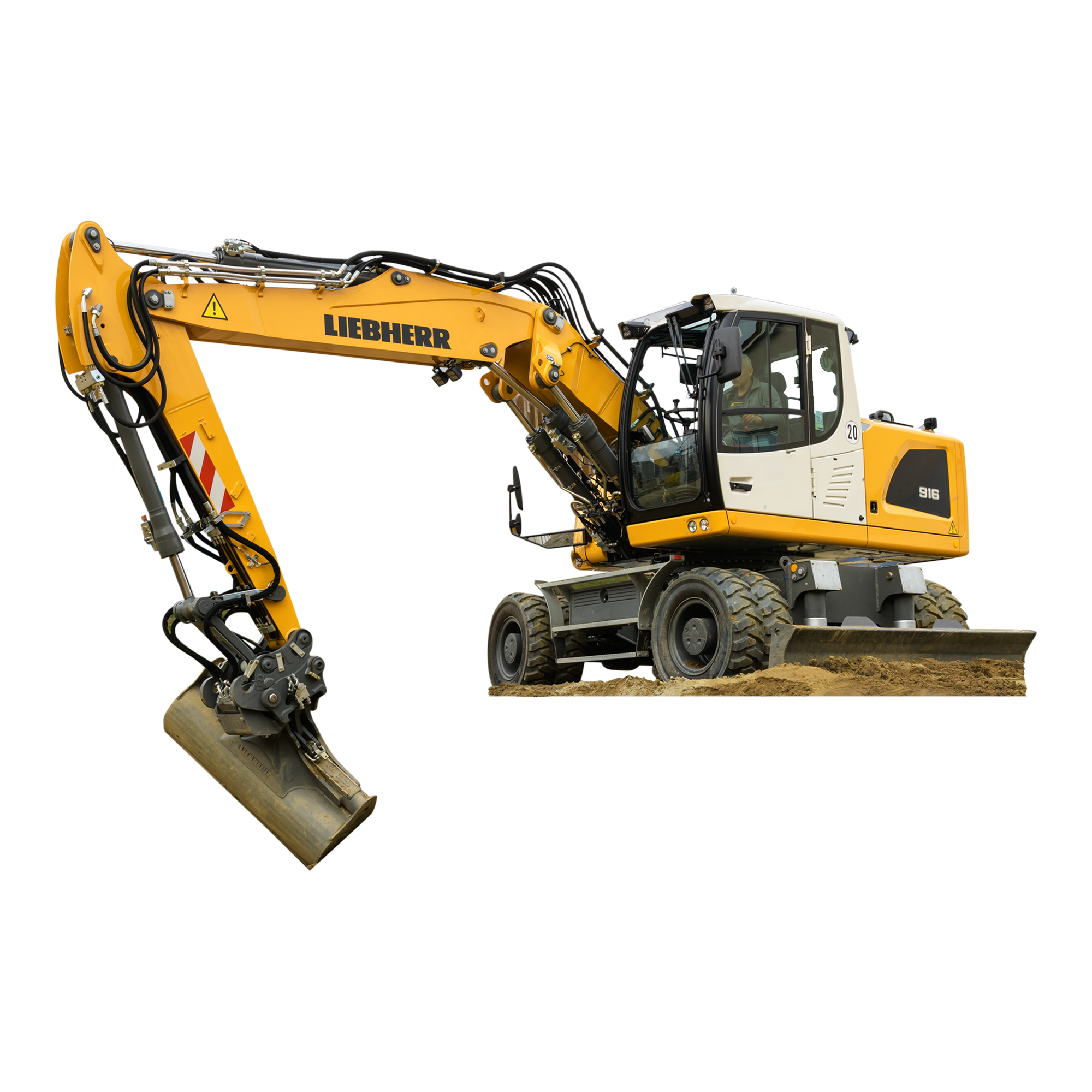 Liebherr A 916 Litronic mieten – Mobilbagger, 16,4 t Einsatzgewicht, ab 287 € netto/Tag