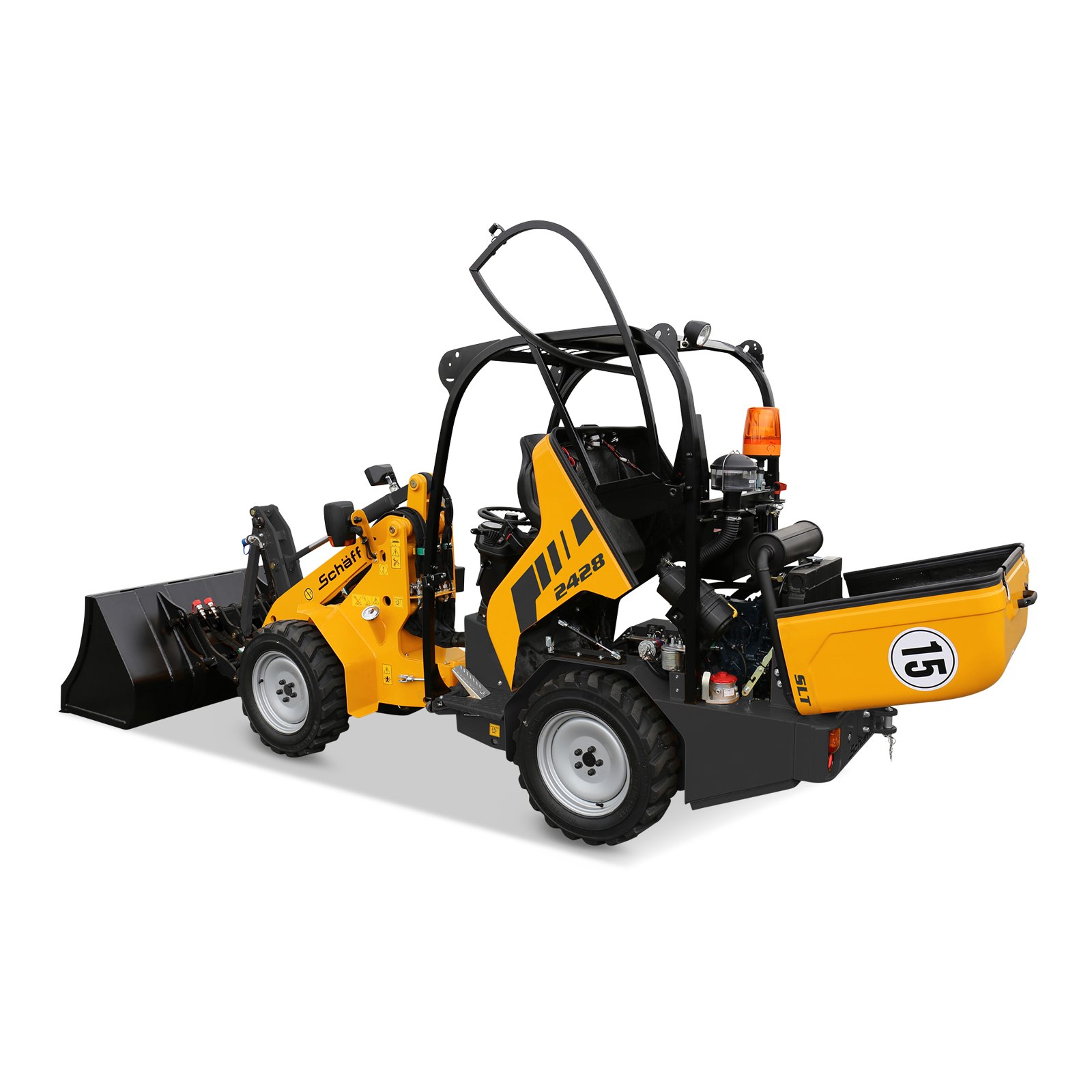 Schäffer 2428 SLT mieten – Kompaktlader, 0,37 m³ Schaufelinhalt, ab 119 € netto/Tag