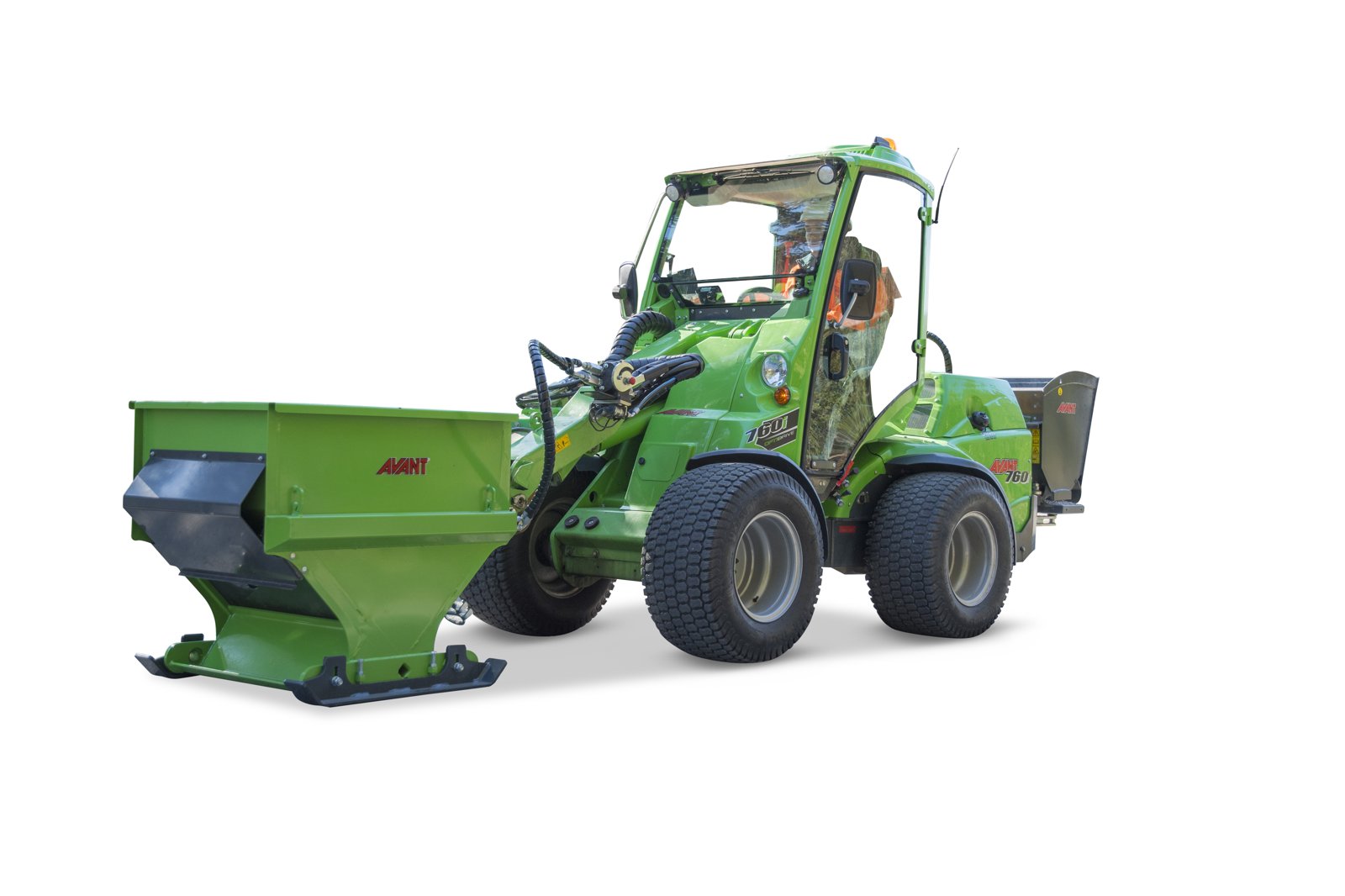 Avant Asphaltstreuer mieten – 360 l Inhalt, 240 kg Eigengewicht