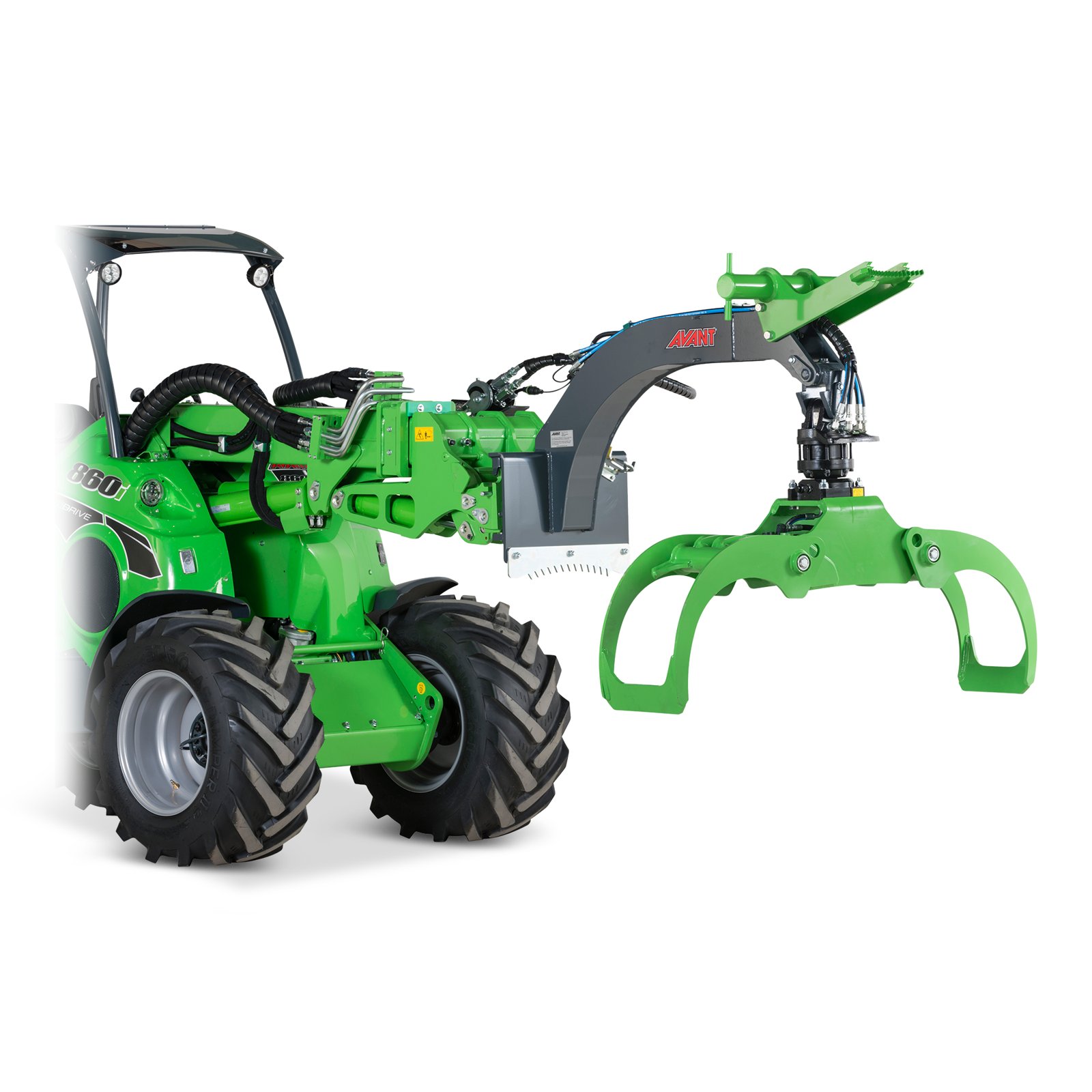 Avant Holzgreifer mit Rotor mieten – 116 - 136 kg Eigengewicht