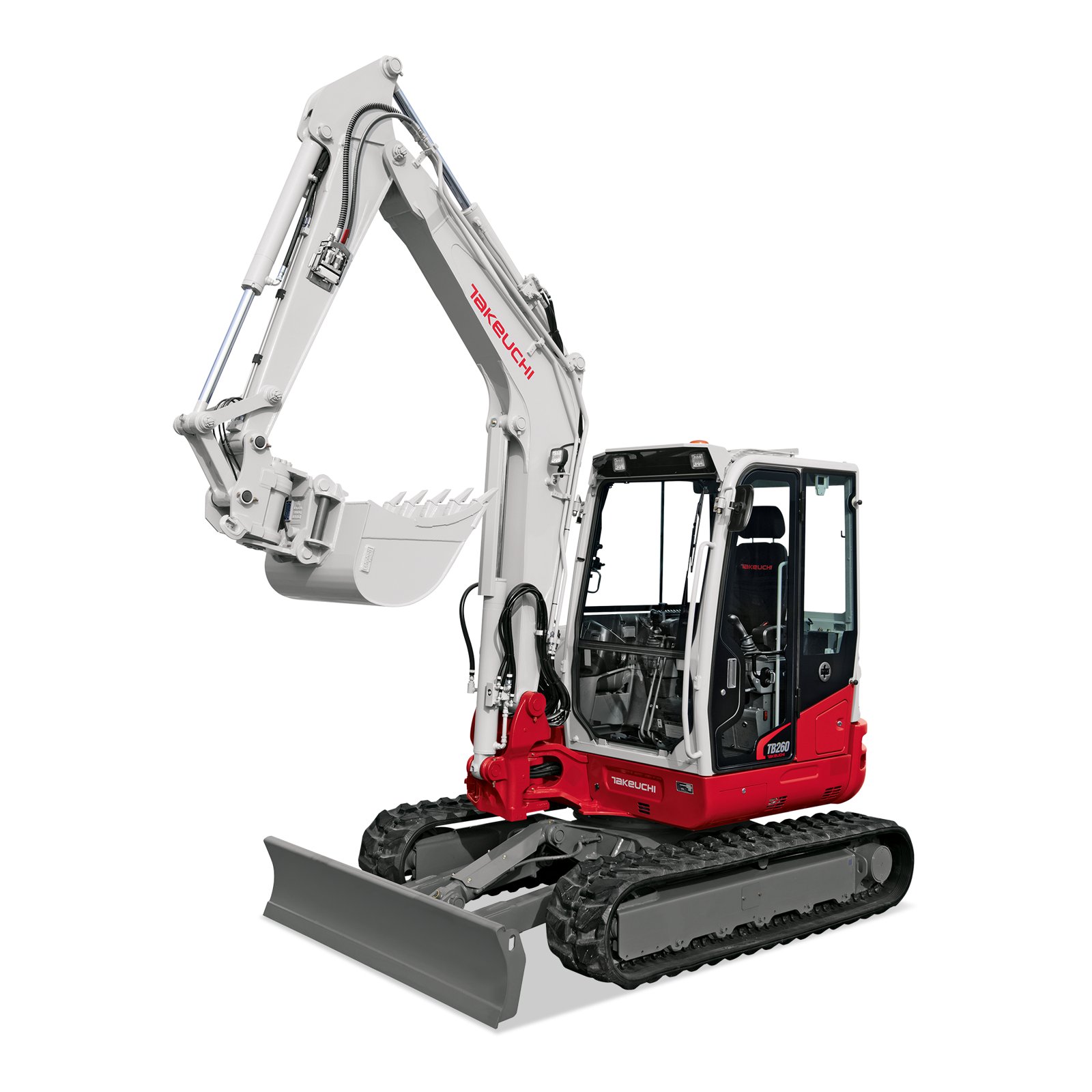 Takeuchi TB 260 DPF mieten – Midi-Raupenbagger, 5,7 t Einsatzgewicht, ab 217 € netto/Tag