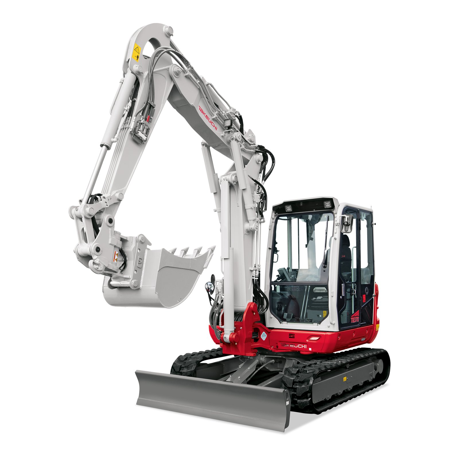 Takeuchi TB 370 CM/CV mieten – Midi-Raupenbagger, 6,7 t Einsatzgewicht, ab 221 € netto/Tag