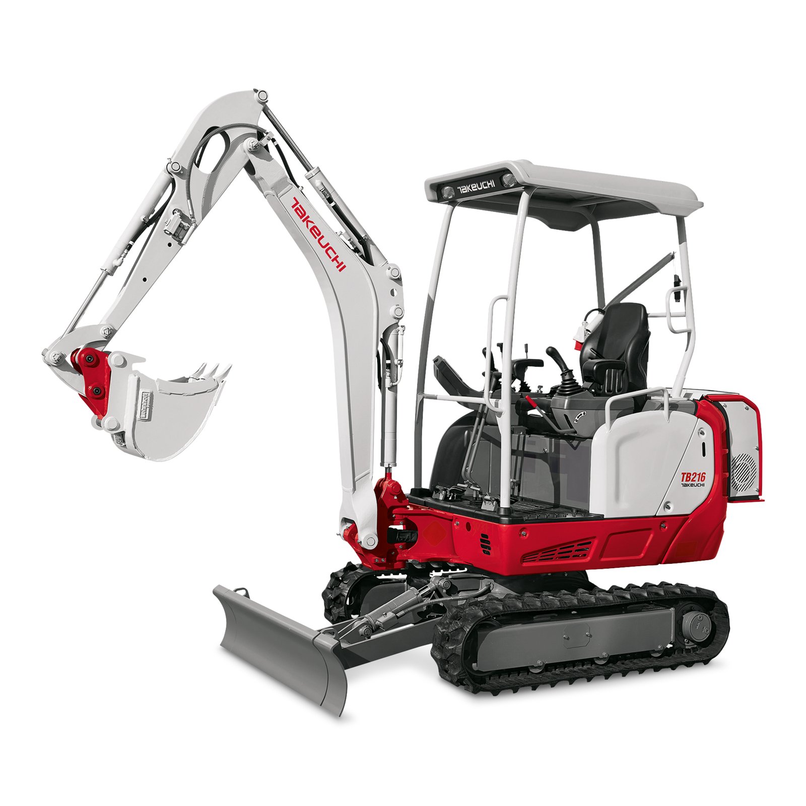 Takeuchi TB 216 SH mieten – Mini-Raupenbagger Hybrid, ab 164 € netto/Tag