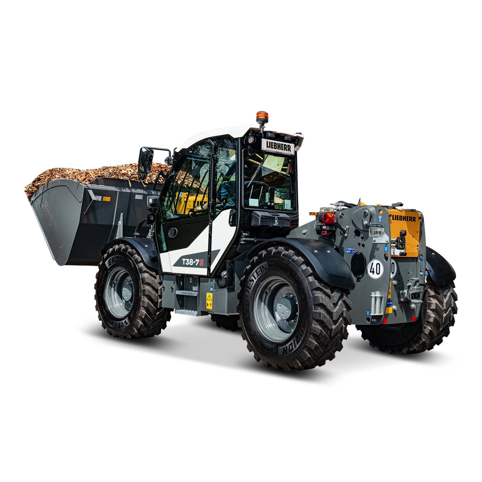 Liebherr T 38-7s mieten – Teleskoplader, Hubhöhe 6.925 mm, Tragkraft 3.600 kg