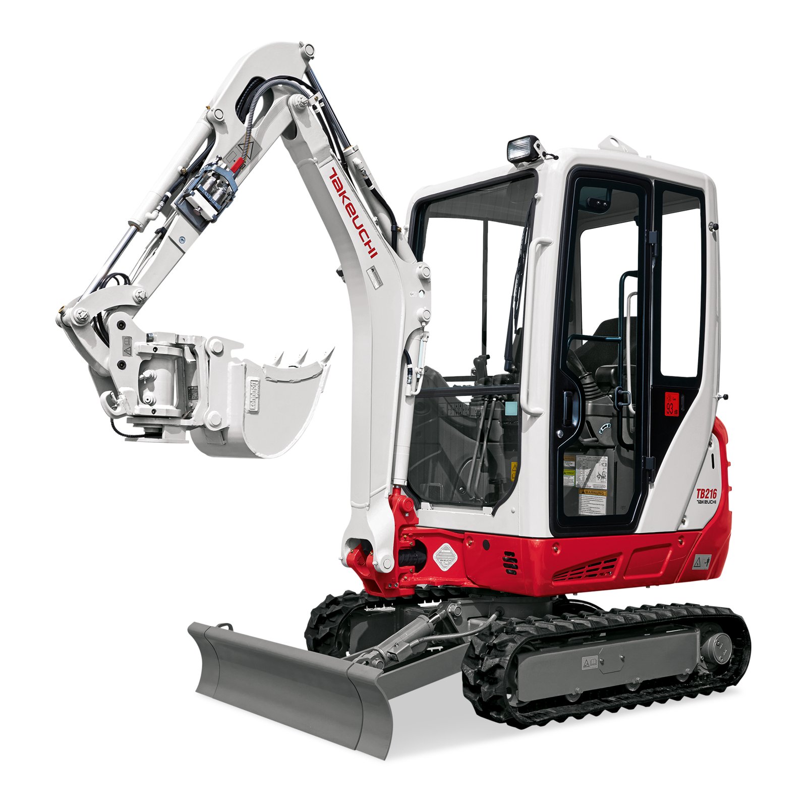 Takeuchi TB 216 mieten – Mini-Raupenbagger, 1,9 t Einsatzgewicht, 11,5 kW / 15,6 PS