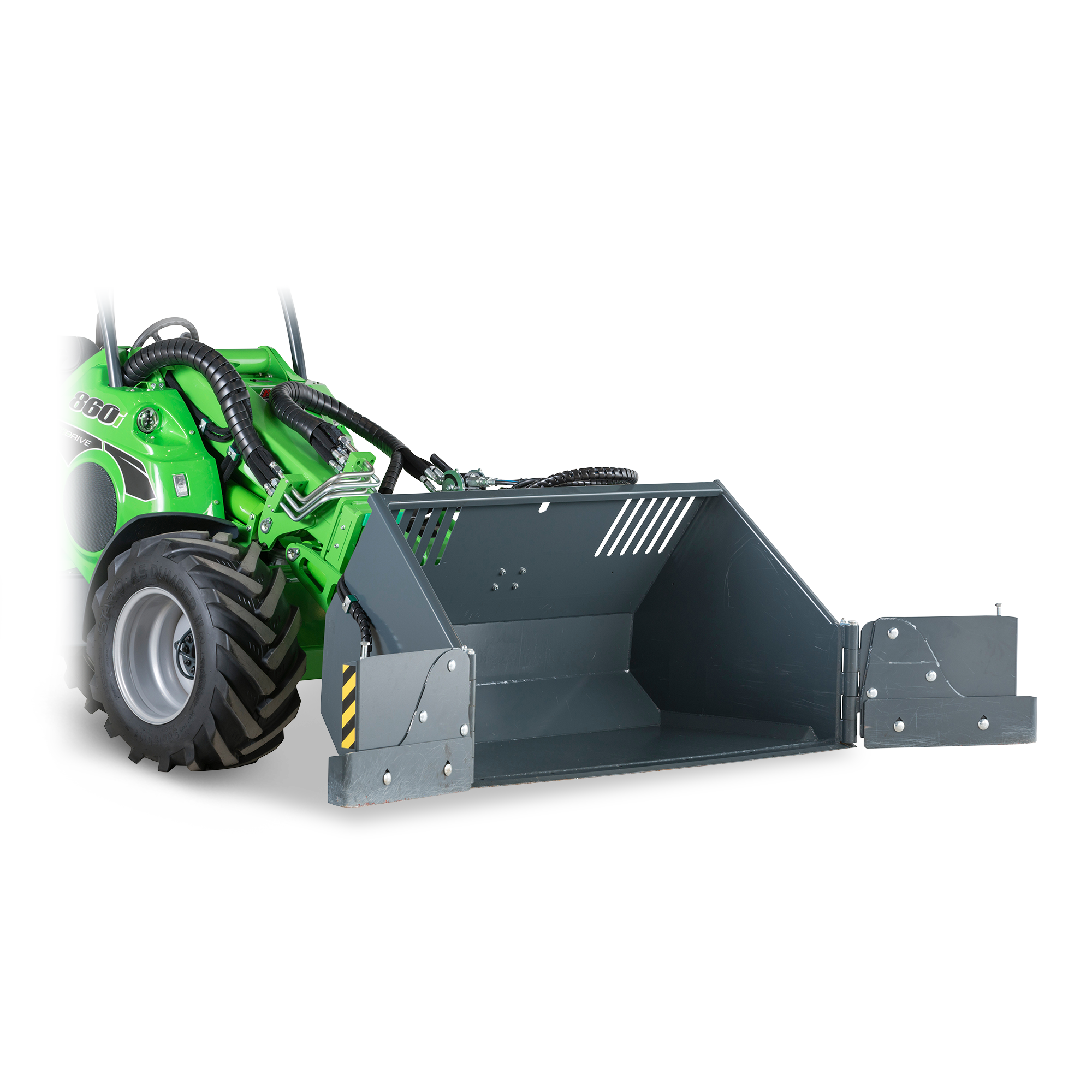 Avant Flipperschild mieten – 800 l Inhalt, 335 kg Eigengewicht