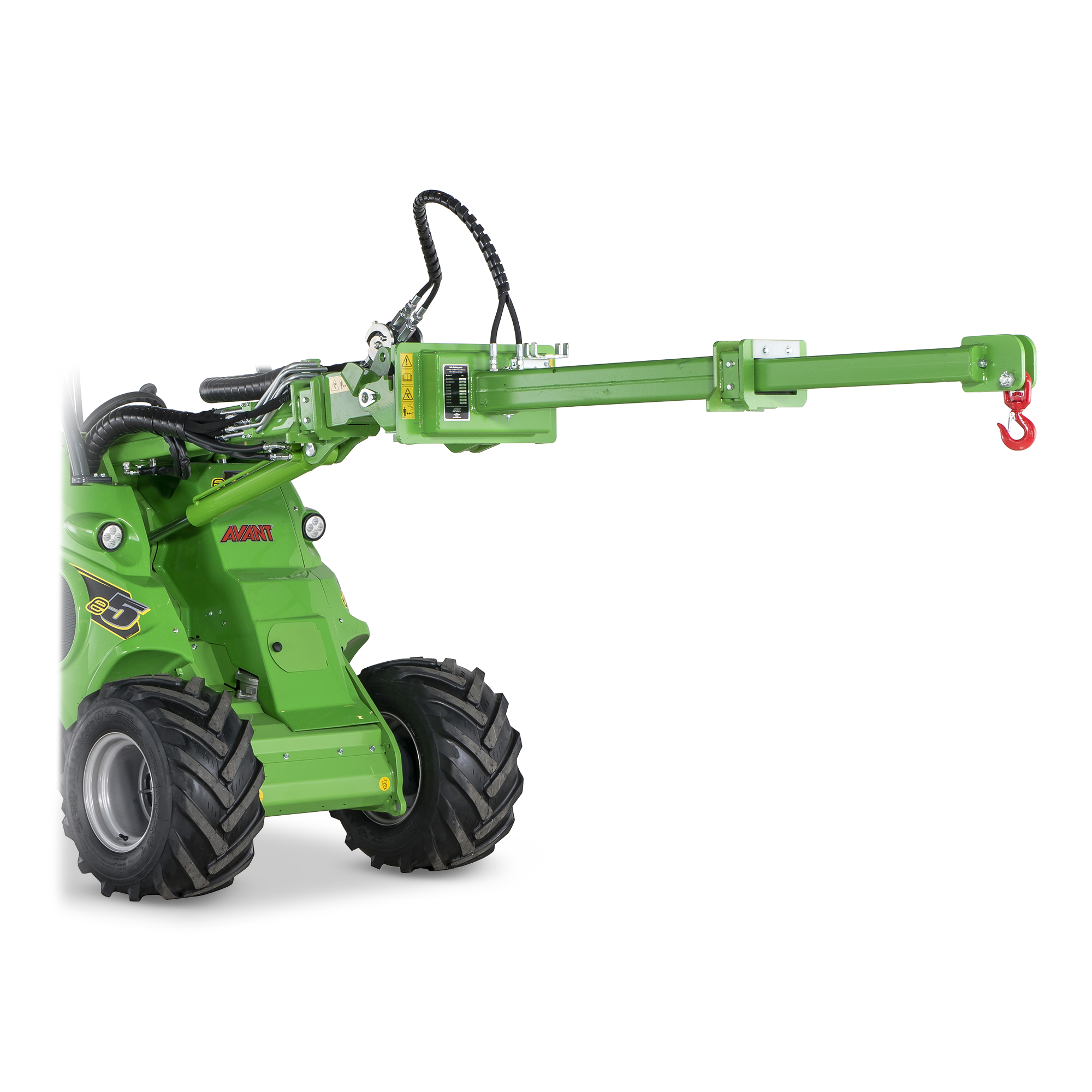 Avant Kranarm mieten – Hubhöhe max. 4,7 m, Tragkraft 250 - 400 kg