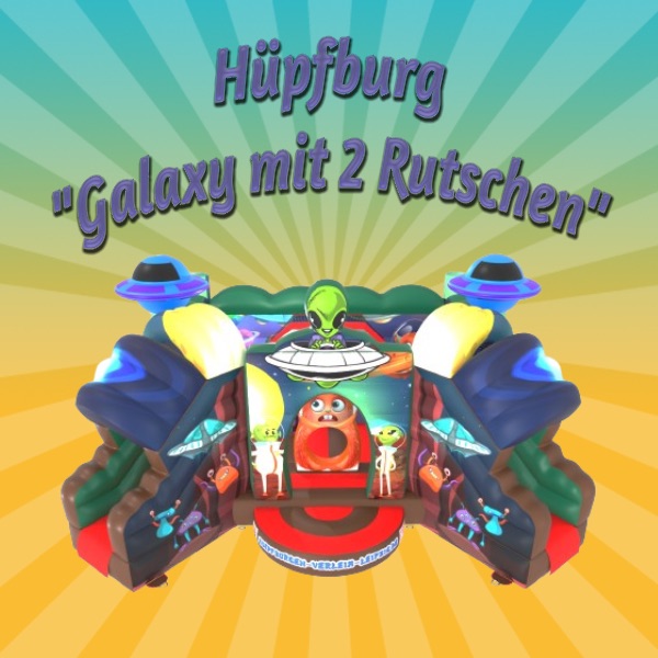 Hüpfburg „Galaxy mit 2 Rutschen“ mieten – Leipzig, ab 189 €/Tag