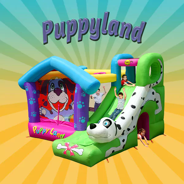 Hüpfburg Puppyland (Nylon) mieten – Leipzig, ab 79 €/Tag