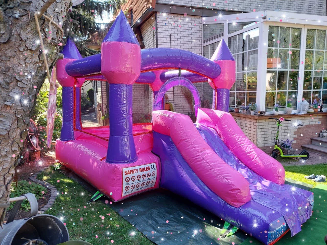 Hüpfburg Prinzessinnenschloss Pink mieten – Leipzig, ab 89 €/Tag – 4
