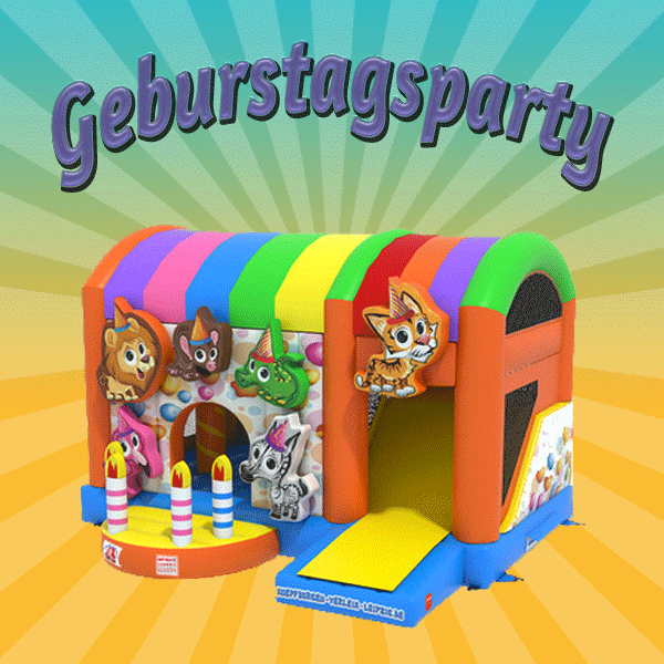 Multiplay Hüpfburg „Geburtstagsparty“ mieten – Leipzig, ab 149 €/Tag