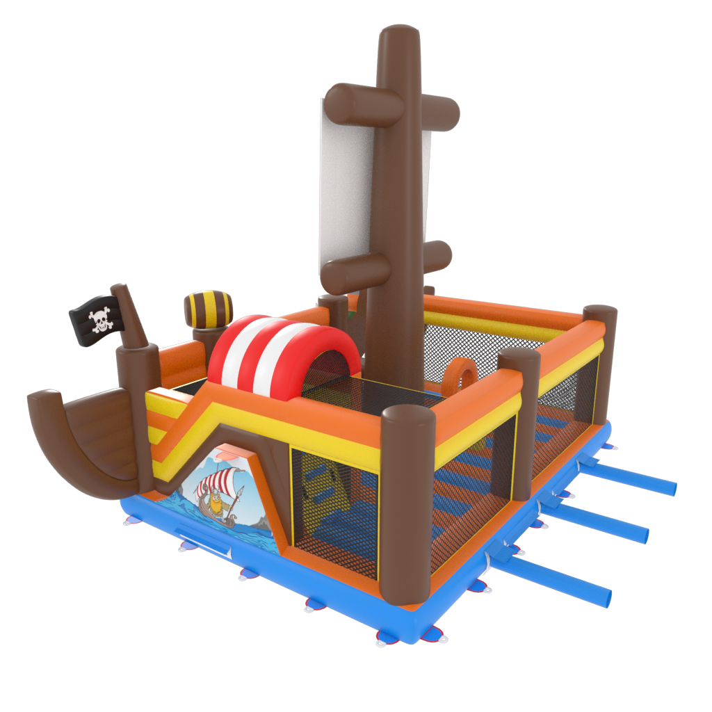 Hüpfburg Multiplay „Wikingerschiff“ mieten – Leipzig, ab 189 €/Tag – 4