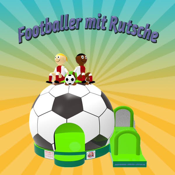 Hüpfburg „Footballer mit Rutsche“ mieten – Leipzig, ab 189 €/Tag