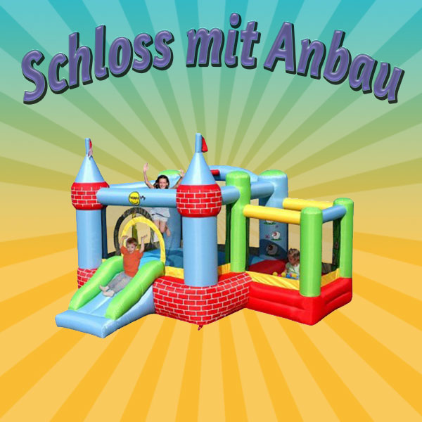 Hüpfburg Schloss mit Anbau (Nylon) mieten – Leipzig, ab 69 €/Tag