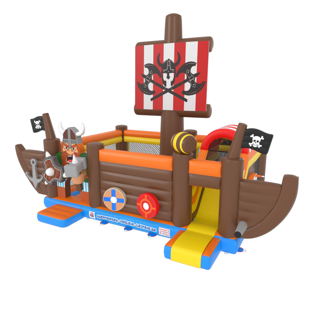 Hüpfburg Multiplay „Wikingerschiff“ mieten – Leipzig, ab 189 €/Tag – 3