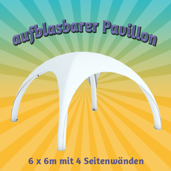 aufblasbarer Pavillon 6x6m mieten – Leipzig, ab 129 €/Tag