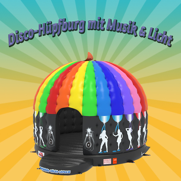 Disco Hüpfburg mit Musik & Licht mieten – Leipzig, ab 149 €/Tag