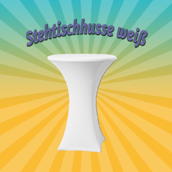 Stehtischhusse schwarz oder weiß für 80-cm-Stehtische mieten – Leipzig, 7,50 € pauschal – 2