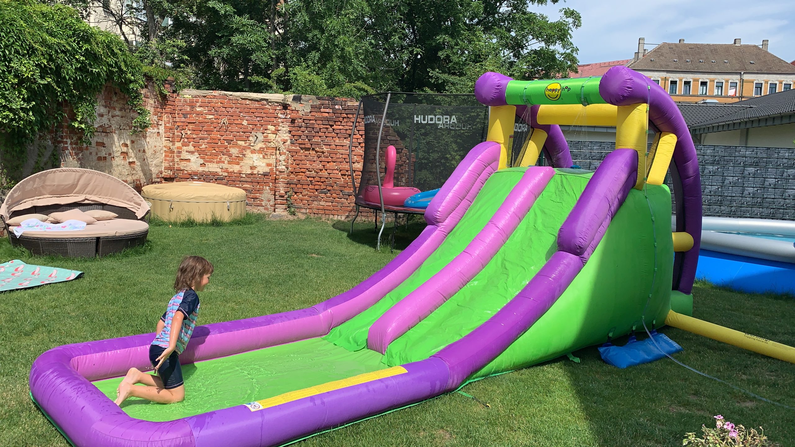 Wasserrutsche TWIN mit Pool (Nylon) mieten – Leipzig, ab 69 €/Tag – 2