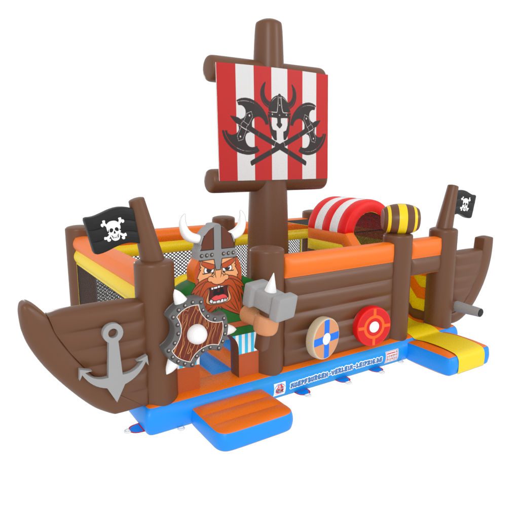 Hüpfburg Multiplay „Wikingerschiff“ mieten – Leipzig, ab 189 €/Tag – 2