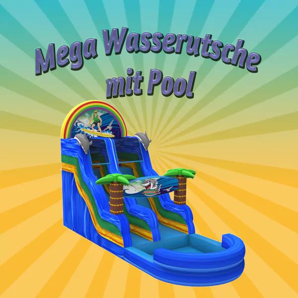 Mega Wasserrutsche mit Pool mieten – Leipzig, ab 219 €/Tag
