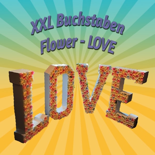 XXL Love-Buchstaben „FLOWERS“ mieten – Leipzig, ab 189 €/Tag
