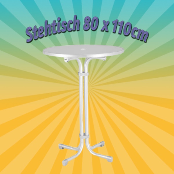 Stehtisch 80 cm x 110 cm weiß, klappbar mieten – Leipzig, ab 7,50 €/Tag