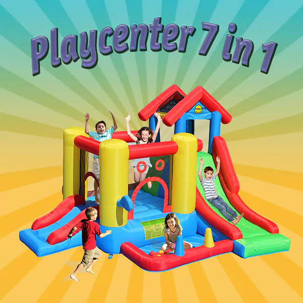 Hüpfburg Playcenter 7 in 1 (Nylon) mieten – Leipzig, ab 69 €/Tag