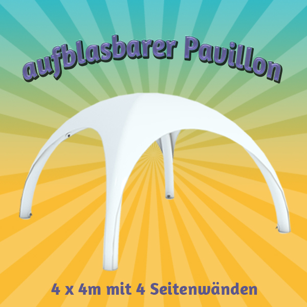 aufblasbarer Pavillon 4x4m mieten – Leipzig, ab 89 €/Tag