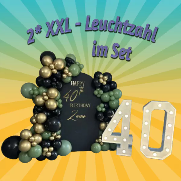 XXL Leuchtzahlen / Leuchtbuchstaben 2er-Set mieten – Leipzig, ab 98 €/Tag