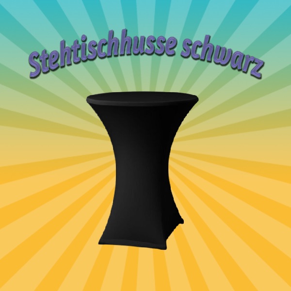 Stehtischhusse schwarz oder weiß für 80-cm-Stehtische mieten – Leipzig, 7,50 € pauschal – 3