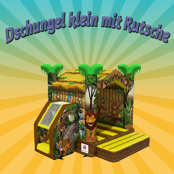 Hüpfburg Dschungel klein mit Rutsche mieten – Leipzig, ab 99 €/Tag