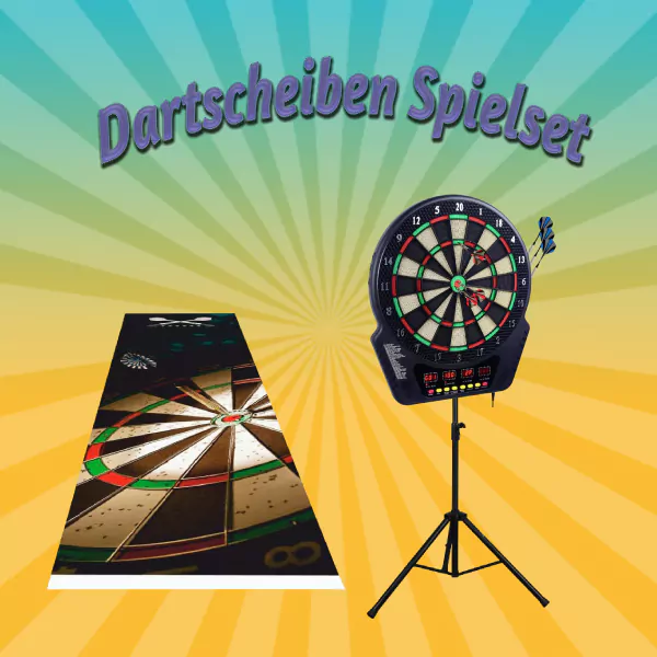 elektronische Dartscheibe mit Ständer & Teppich mieten – Leipzig, ab 19 €/Tag