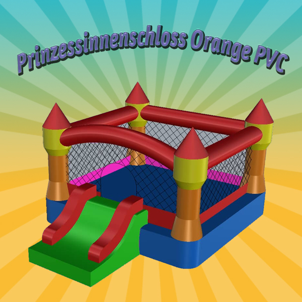 Hüpfburg Prinzessinnenschloss Orange mieten – Leipzig, ab 89 €/Tag