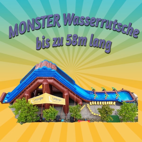 Monster-Wasserrutsche 30–58 m mit Pool mieten – Leipzig, ab 1499 €/Tag