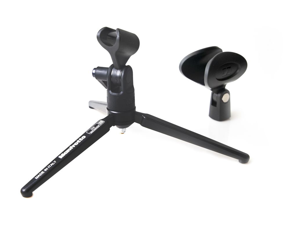 Manfrotto Tischständer mit Mikrofonhalterung mieten – ab 6 €/Tag