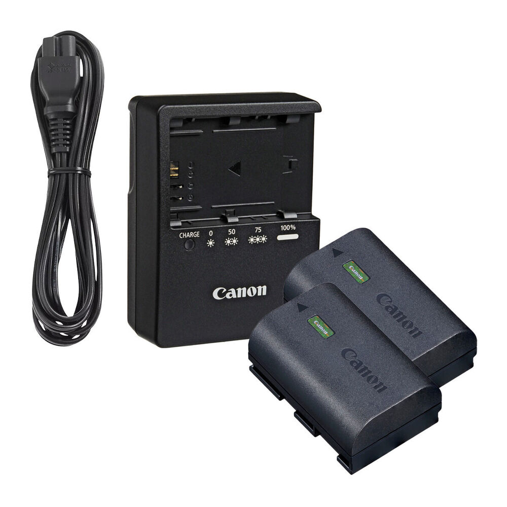 Canon LP-E6NH charger kit + batteries (set of 2) mieten – ab 10 €/Tag
