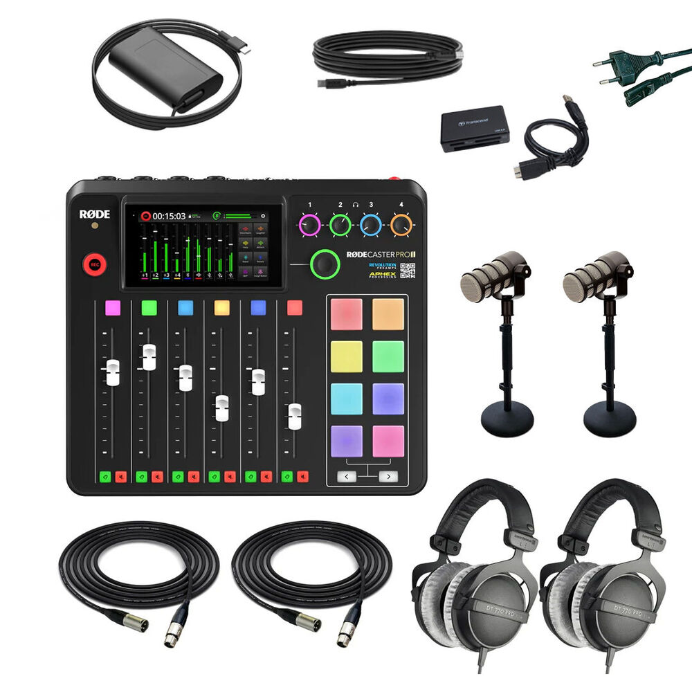 RØDE Podcast set mk2 (RØDECaster Pro II) mieten – Köln, Hamburg oder Versand, ab 75 €/Tag – 3