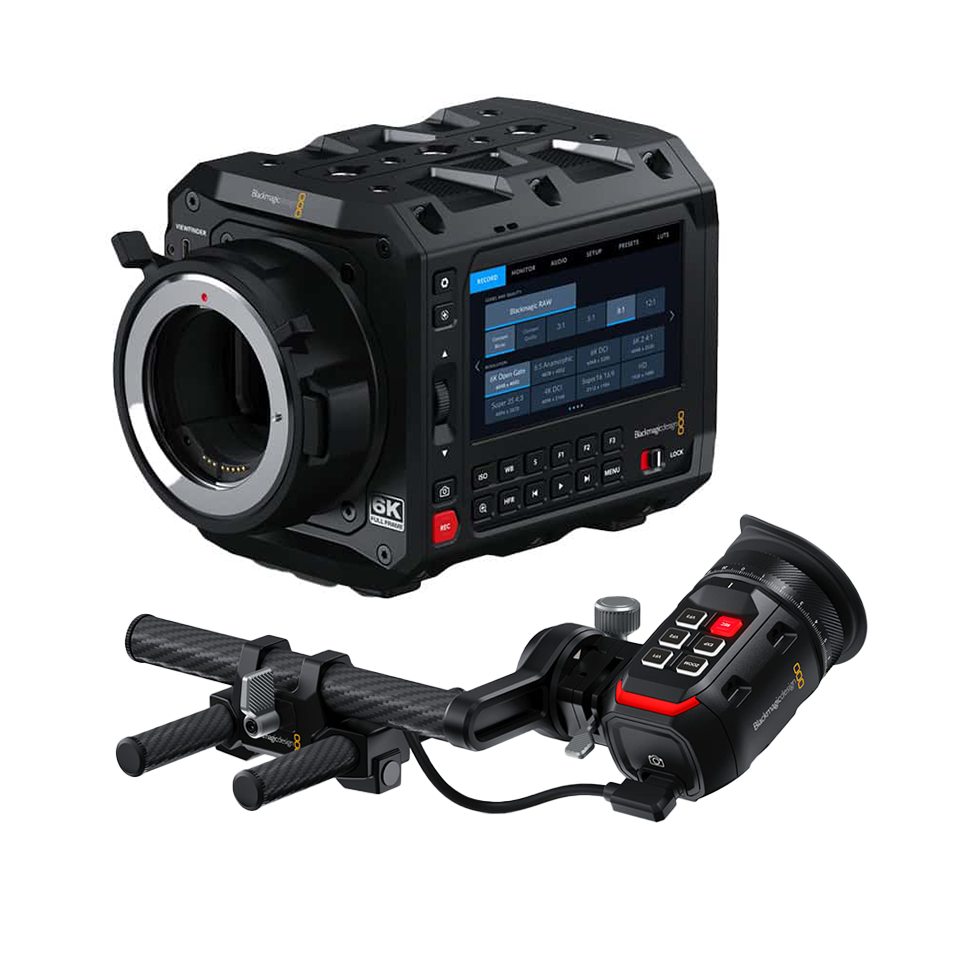 Blackmagic PYXIS 6K (EF-Mount) + Blackmagic Cine Electronic Viewfinder EVF mieten