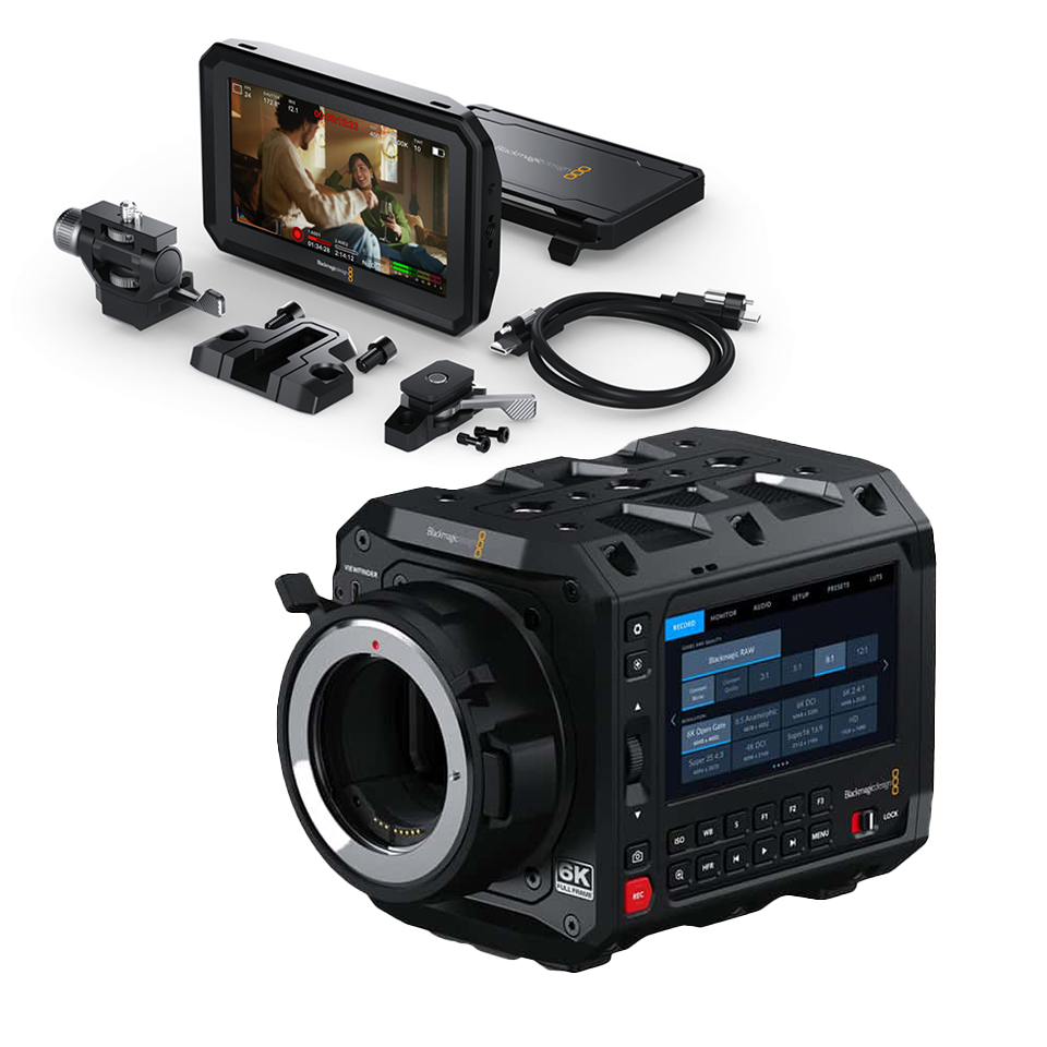 Blackmagic PYXIS 6K (EF-Mount) + Blackmagic PYXIS Monitor Kit mieten – ab 54,90 €/Tag
